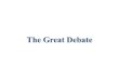 The Great Debate - uwyo.edufaraday.uwyo.edu/~admyers/ASTR1050/handouts/The Great Debate.… · The Great Debate! Think about how difﬁcult a problem was being discussed at the Great