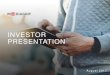 INVESTOR Second level PRESENTATION • Third level · PDF file INVESTOR PRESENTATION 12 Orckestra - A Digital Commerce Platform. ... For Success in a Digital and Mobilefirst World.-+