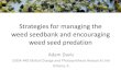 Strategies for managing the weed seedbank and …Strategies for managing the weed seedbank and encouraging weed seed predation Adam Davis USDA-ARS Global Change and Photosynthesis