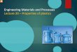 Engineering Materials and Processes Lecture 20 – …learneasy.info/MDME/focus/materials/enmat/LECTURES/...Engineering Materials and Processes Lecture 20 – Properties of plastics