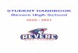STUDENT HANDBOOK Revere High School...Revere High School staff is here to assist you in many different ways, so take charge and get ready to have a great year! Please take time …