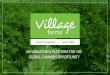 AN UNMATCHED PLATFORM FOR THE GLOBAL CANNABIS …villagefarms.com/wp-content/uploads/2014/08/...MARKET CAPITALIZATION ~ C$322 M (basic) SHARES OUTSTANDING 47.6 M (basic) 51.2 M (diluted)