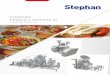 STEPHAN PRODUCT PORTFOLIO · HORSERADISH, DIPS BABY FOOD SAUCES, DRESSINGS CHOCOLATE FILLINGS MARZIPAN SURIMI FRESH CHEESE PREPARATIONS EMULSIONS PROCESSED CHEESE, BLOCK AND ANALOGUE