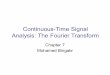 Continuous-Time Signal Analysis: The Fourier Transform...Continuous-Time Signal Analysis: The Fourier Transform Chapter 7 Mohamed Bingabr. Chapter Outline • Aperiodic Signal Representation