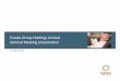 Group Holdings Limited presentation · General Meeting presentation 23 March 2015. Snapshot ... Completed acquisition of Tivoli Gardens • 60 Unit SeniorsRental Village • Management