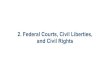 2. Federal Courts, Civil Liberties, and Civil Rights · 2017-09-05 · Rights and Civil Liberties by Judicial Implementation. MODULE 2.5: Equal Protection and Due Process. Brown v