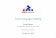 Natural Language Processing - GitHub Pagesanoopsarkar.github.io/nlp-class/assets/slides/prob.pdf · 2019-12-07 · Natural Language Processing Anoop Sarkar anoopsarkar.github.io/nlp-class