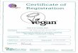 Adobe Photoshop PDF - COSMEA...Company Certificate of Registration This is to certify that W. Pelz GmbH 8 co. KG has registered products or services meeting the Vegan Trademark criteria