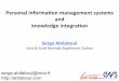 Personal informaon management systems and …abiteboul.com/PRESENTATION/16.PimsThymeflow.pdfPersonal informaon management systems and knowledge integra-on Serge Abiteboul Inria & Ecole