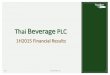 1H2015 Financial Results - ThaiBevthaibev.listedcompany.com/.../20150814-thbev-1h2015-financial-resu… · 1H2015 Financial Results 1H15 Thai Beverage PLC 1. Note on Forward Looking