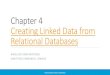 Chapter 4 Creating Linked Data from Relational …...OBDA engine Performs query rewriting Uses mappings between a database and a relevant domain ontology Advantages Semantic queries