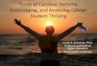 Thrive at Carolina: Defining, Encouraging, and Assessing College ... · Student voice Contribution Mattering to the institution Partnership Interdependence Shared goals Reciprocity
