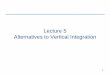 Lecture 5 Alternatives to Vertical Integration · Integration and Alternative to Integration Technical vs. Agency Efficiency Double Marginalization Alternatives to Integration –