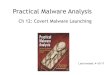 Ch 12: Covert Malware Launching - samsclass.info · Practical Malware Analysis Ch 12: Covert Malware Launching Last revised: 4-10-17. Hiding Malware • Malware used to be visible