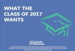 What the lass of 2017 Wants | LaSalle Network WHAT THE ......LASALLE NETWORK LaSalle Network is a leading professional staffing, recruiting and culture firm with four offices in the