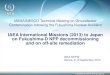IAEA/UNESCO Technical Meeting on Groundwater Contamination ... · Contamination following the Fukushima Nuclear Accident ----- IAEA International Missions (2013) to Japan ... Comprehensive