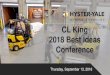 CL King 2018 Best Ideas Conference · Enhancing performance Dealer Excellence programs Dealer incentives Term-based contracts 1,000+ global dealer locations 2,000+ application consultants