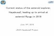 Current status of the asteroid explorer, Hayabusa2, leading up ......Sampling mechanism, re-entry capsule, optical cameras, laser altimeter, scientific observation equipment (near