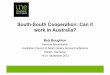 South-South Cooperation: Can it work in Australia? · South-South Cooperation • “Global dynamics of knowledge production” privilege “northern theory” (Raewyn Connell) •