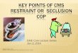 KEY POINTS OF CMS RESTRAINT OR SECLUSION COP · 482.13(E) INTERPRETIVE GUIDELINES: Patient protection standard apply to: All hospitals ( acute, long term, Psychiatric, children’s,