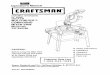 Operator's Manual CRRFTSMRN · This tool Is wired st the factory for 110-120 Volt operation. It must be connected to a 110-120 Volt 1 15 Ampere time delay fuse or circuit breaker