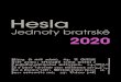 Hesla Jednoty bratrské 2020Hesla Jednoty bratrské 2020 Heslo roku: Věřím, pomoz mé nedověře. Marek 9,24b