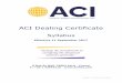 ACI Dealing Certificate...• select which currency should be the base currency in any currency pair • recognise the ISO codes for the currencies of the countries affiliated to ACI