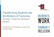 Transforming Students into the Workers of Tomorrow · 1 Transforming Students into the Workers of Tomorrow ... Allowed! Sara Murphy, Ann Deschamps, Jacque Hyatt and Ruth Allison
