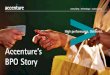 Accenture’s BPO Story · 2015-05-23 · delivery models for BPO with over 36,000 resources worldwide. 7 ... in the finance organizations. Accenture’s distinctive advantage as
