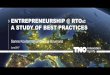 ENTREPRENEURSHIP @ RTOS A STUDY OF BEST PRACTICES · 3. Team: entrepreneurs 4. Investment: seed capital To find these four ingredients, stimulation of entrepreneurship within the