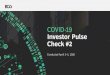 COVID-19 Investor Pulse Check #2 · Investor Pulse Check was conducted March 20–22. This COVID-19 Investor Pulse Check, conducted April 3–5, is the second in a series of periodic
