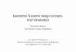 Generation IV reactor design concepts: brief introductionindico.ictp.it/event/8324/session/3/contribution/7/material/0/0.pdf · Generation IV reactor design concepts: brief introduction