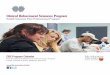Clinical Behavioural Sciences Program · 914-IA – Cognitive Behaviour Therapy for Chronic Pain (12 weeks) *New course Criteria for Admission: Satisfactory completion of CBT Level