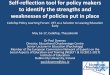 Self-reflection tool for policy makers to identify the strengths and … · 2017-05-23 · Self-reflection tool for policy makers to identify the strengths and weaknesses of policies