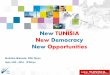 NewTUNISIA New Democracy NewOpportunities...Tunisia at a glance Population: 12 millions of inhabitants, Unemployment rate: 15.3% Capital city : Tunis Official langage : Arabic Widely