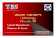 Modern Automotive Technology Chapter 56Modern Automotive Technology Technology Chapter 56 Manual Transmission Diagnosis & Repair Learning Objectives z Diagnose common manual transmission