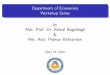 Department of Economics Workshop Series by Asst. Prof. Dr ...fbemoodle.emu.edu.tr/pluginfile.php/45723/mod... · your bibliography, EndNote provides a number of fields for your own