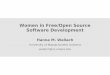 Women in Free/Open Source Software Developmentwallach/talks/2011-04-05_JHU.pdf · 2011-05-12 · Women in Free/Open Source Software Development Hanna M. Wallach University of Massachusetts