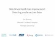 Data Driven Health Care Improvement: Detecting unsafe ...€¦ · Data Driven Health Care Improvement: Detecting unsafe vaccines faster Jim Buttery Monash Children’s Hospital Monash