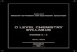 O LEVEL CHEMISTRY SYLLABUS - mopse.co.zwmopse.co.zw/sites/default/files/public/syllabus/Chemistry Forms 3-4.… · MINISTRY OF PRIMARY AND SECONDARY EDUCATION FORMS 3 - 4 2015 - 2022