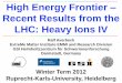 High Energy Frontier Recent Results from the LHC: Heavy ...schoning/...Heidelberg, 20.12.2012 4 R. Averbeck, charmonium and bottomonium basics and discovery quarkonia as probes for