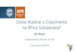 Como Acelerar o Crescimento na África Subsaariana?€¦ · 2016 2017 Rendimentos secundários Rendimentos primários Balança comercial de B&S Défice da conta corrente Recuperação