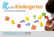K Kindergarten - PACER is for Kindergarten-book.pdf · • Begin to write some or all the letters in his or her name. Build the skill: Write your child’s name on a special card