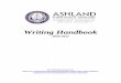 Writing Handbook - seminary.ashland.edu · Writing Handbook 2020-2021 For Writing Assistance: