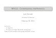 MA111: Contemporary mathematicsjack/2012-01-MA111/2012-02-20-MA111-Slides.pdf · MA111: Contemporary mathematics Jack Schmidt University of Kentucky February 20, 2012 Schedule: Read