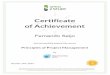 Certificate of Achievement · Note: Open2Study subjects are not equivalent to accredited tertiary or higher education subjects. Completion of this subject does no. anter credit or