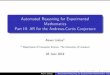 AutomatedReasoningforExperimental Mathematics PartIII ...alexei/CSSR-19/CSSR_III.pdf · Mathematics PartIII:ARfortheAndrews-CurtisConjecture AlexeiLisitsa1 1 Department of Computer