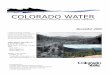 COLORADO WATERwsnet2.colostate.edu/cwis31/ColoradoWater/Images/...drought year of 2002 unfolded and has been followed by below normal ﬂ ows. This cycling of water concerns through