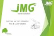ELECTRIC BATTERY OPERATED PICK & CARRY CRANES · Jmg Cranes Sri Bologna San Marino pisa Firenze Mon Cannes Genova CO ontac us Avalaible on the App Store movetosolution Via Sito Nuovo,