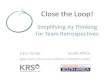 Close the Loop! - facilitatingagility.files.wordpress.com · Close the Loop! Simplifying A3 Thinking for Team Retrospectives Do Science! Hypothesis “By [doing something] we expect